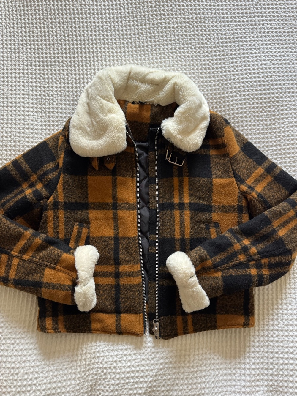 H&M Yellow Plaid Jacket S